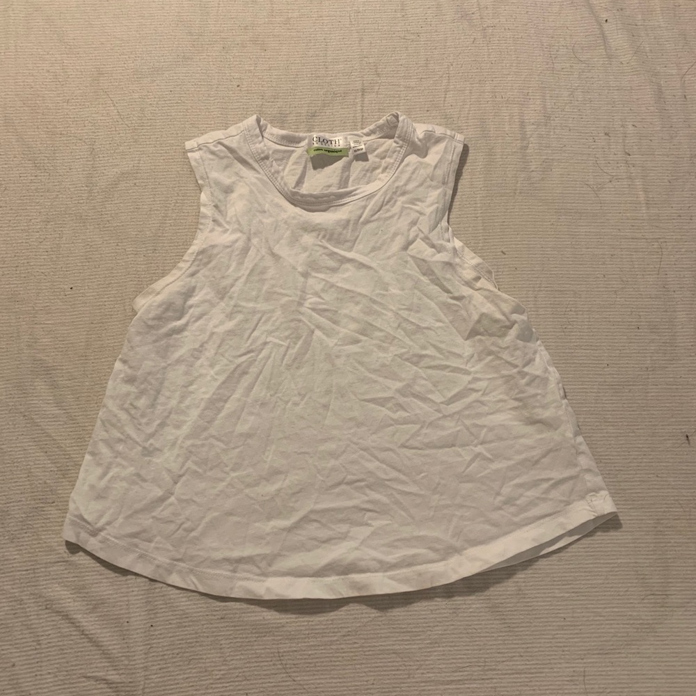 White cropped tank top